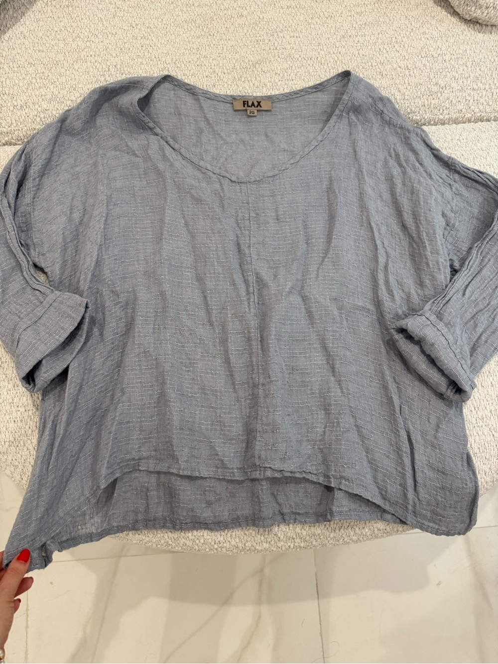 FLAX Lightweight 100% Linen Relaxed Plus Size Top